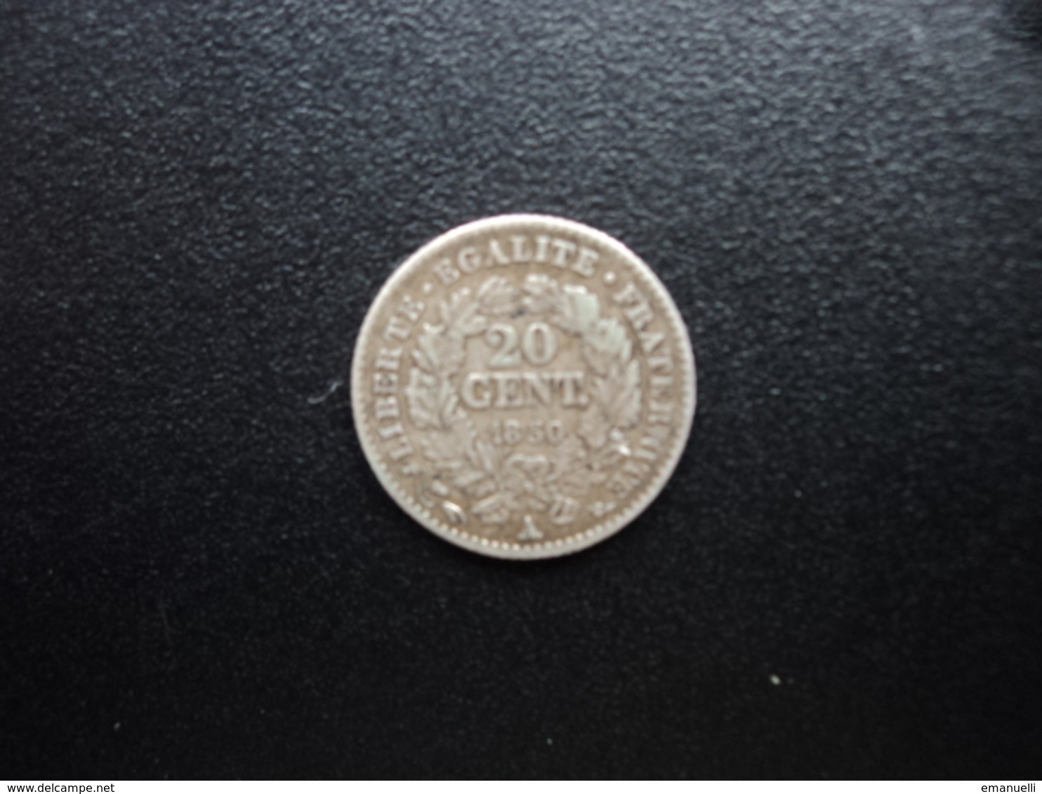 FRANCE : 20 CENTIMES  1850 A   F.146.3 * / G.303 / KM 758.1    TB+ - 20 Centimes