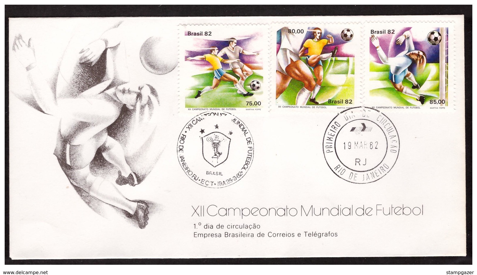 BRASIL 1982 World Cup Spain'82 Set FDC - 1982 – Espagne