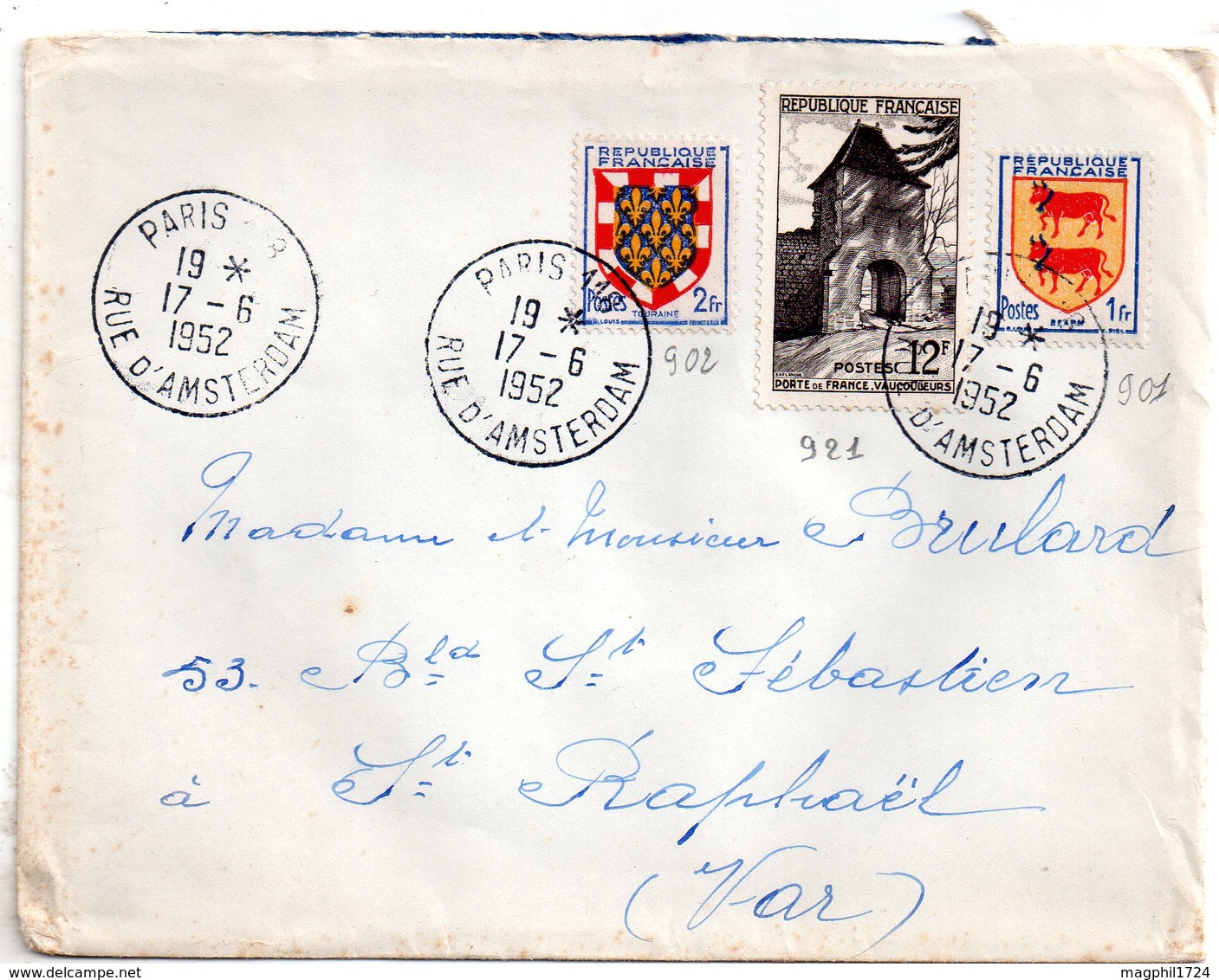 Lettre De    France.  En  1952 - Covers & Documents