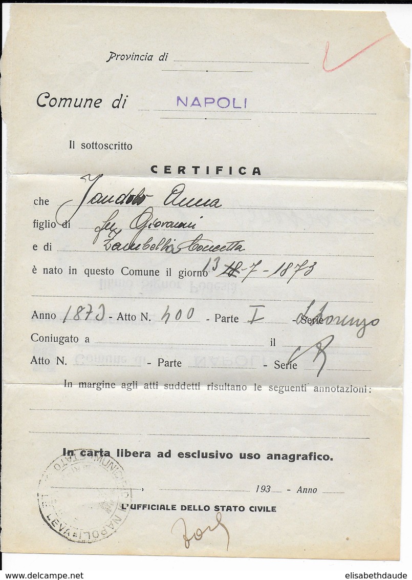 ITALIE - 1934 - ENVELOPPE De La COMMUNE De NAPOLI Avec EMA => BRESSANONE - Machines à Affranchir (EMA)