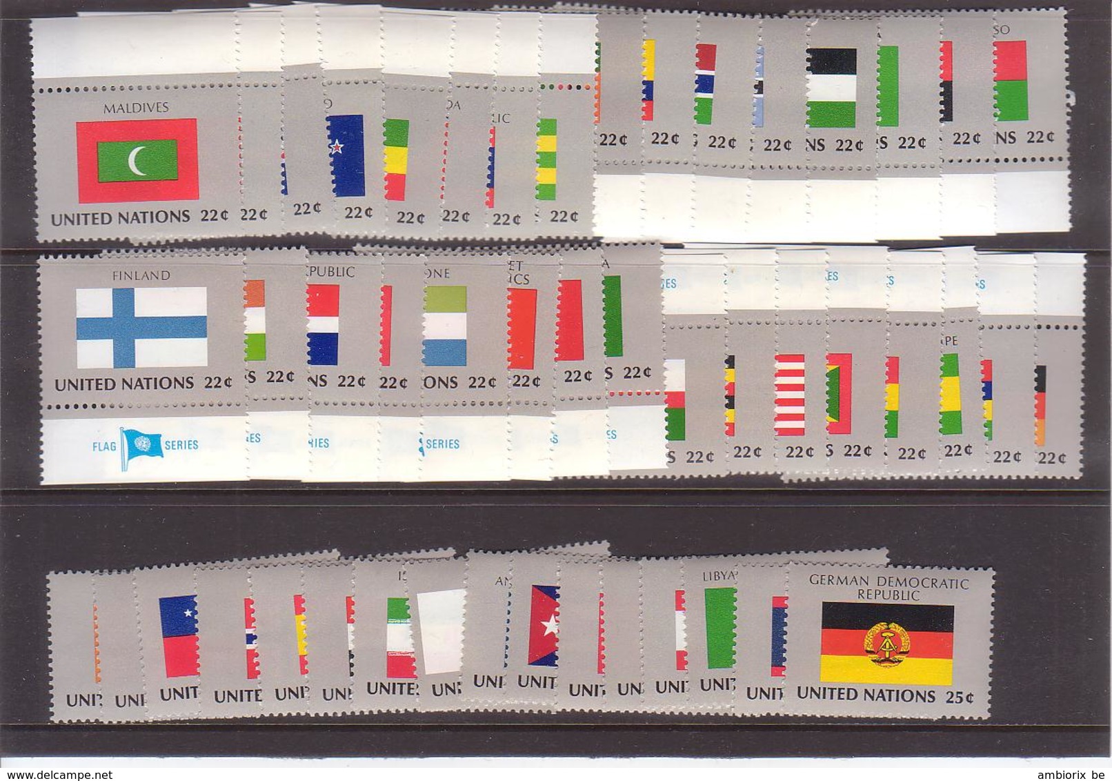 United Nations - 3 Séries De 16 Timbres Flag - Séries à Identifier - ** - Collections, Lots & Séries