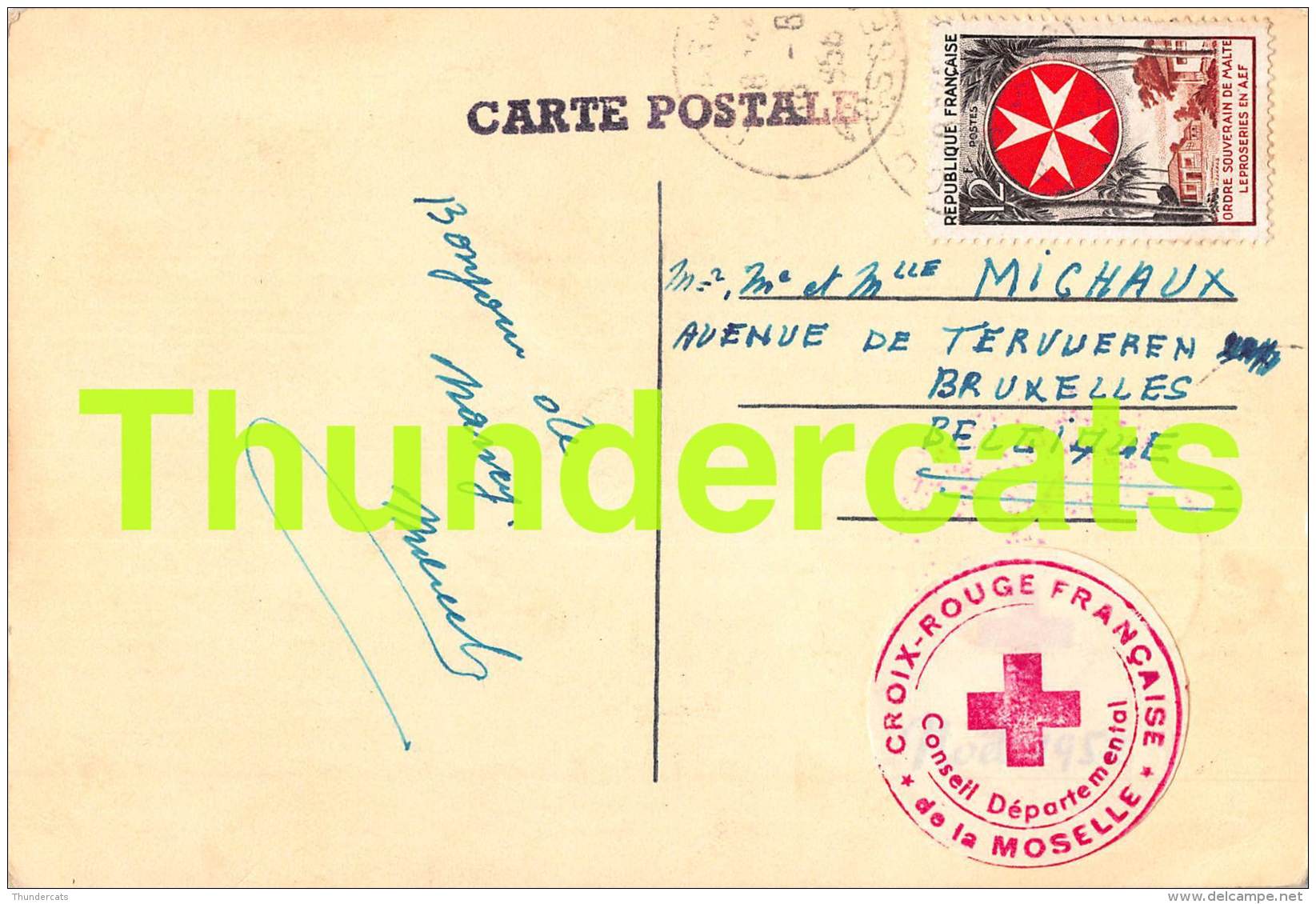 CPSM CARTE MAXIMUM LE CHATEAU DE VERSAILLES DESSIN DE PIEL CROIX ROUGE ET LA POSTE - 1950-1959