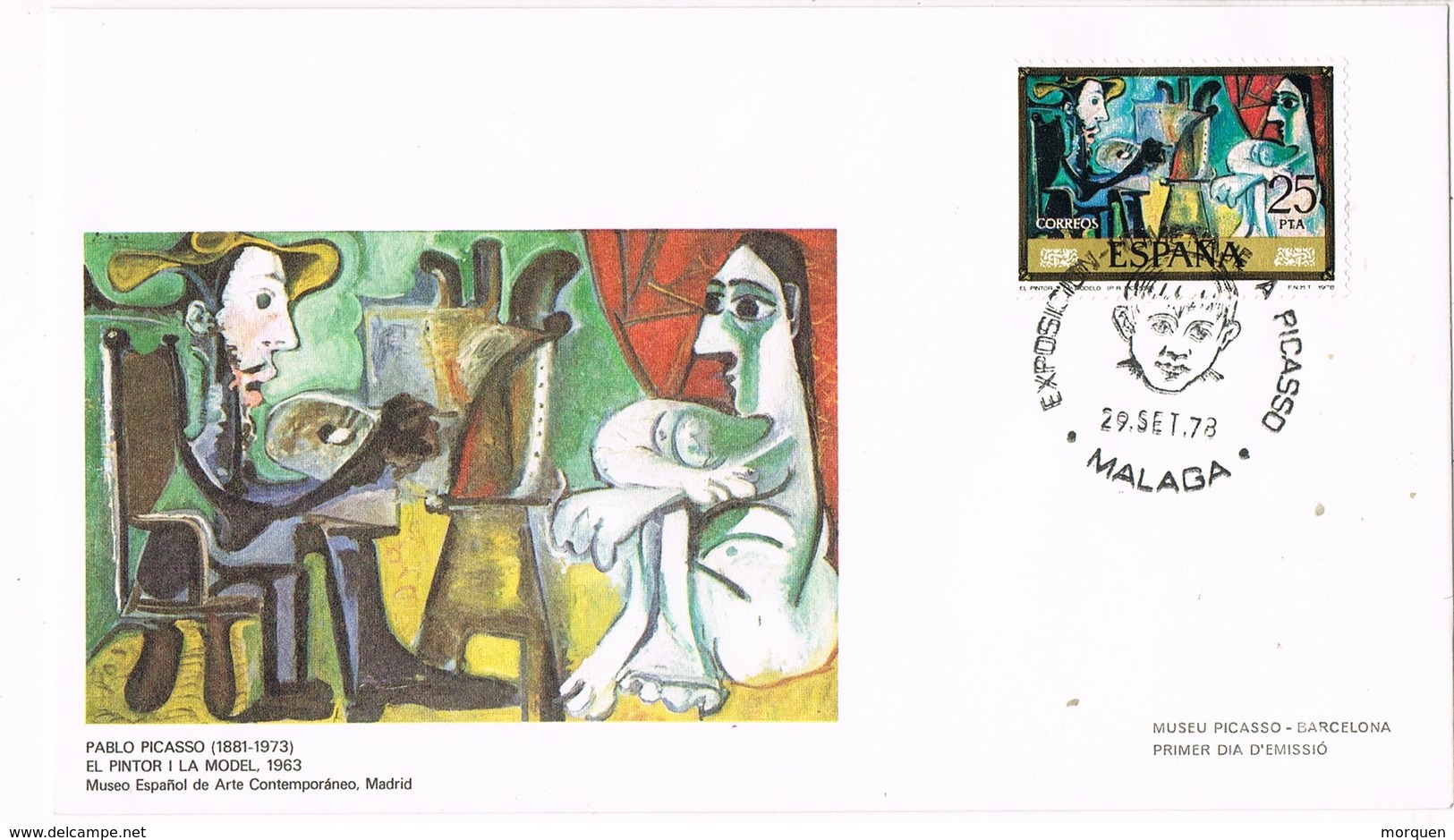 29125. Carta Exposicion MALAGA 1978. Pintor PABLO PICASSO - Cartas & Documentos