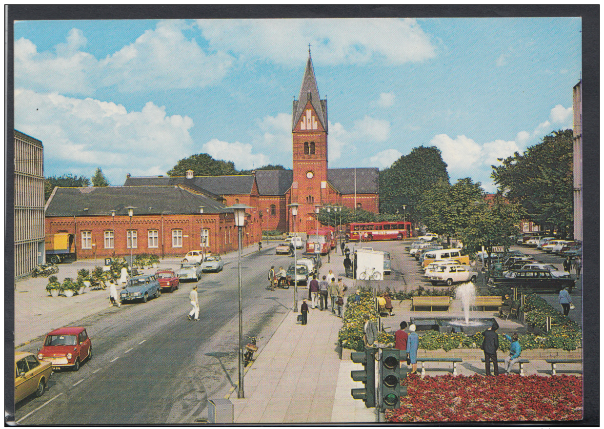 Denmark Postcard - Herning From The Square DC1735 - Denmark