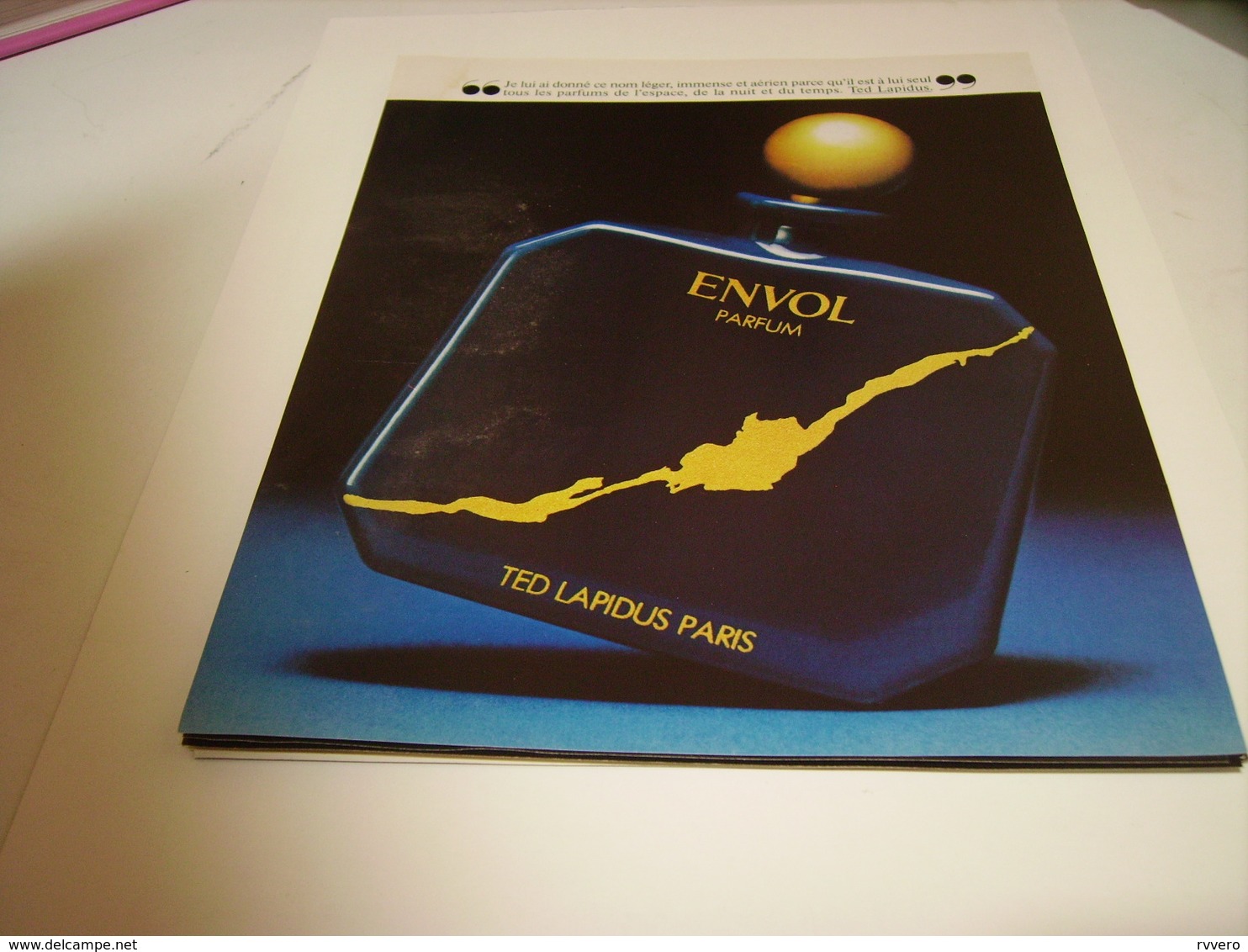 ANCIENNE PUBLICITE PARFUM ENVOL DE TED LAPIDUS 1981 - Other & Unclassified