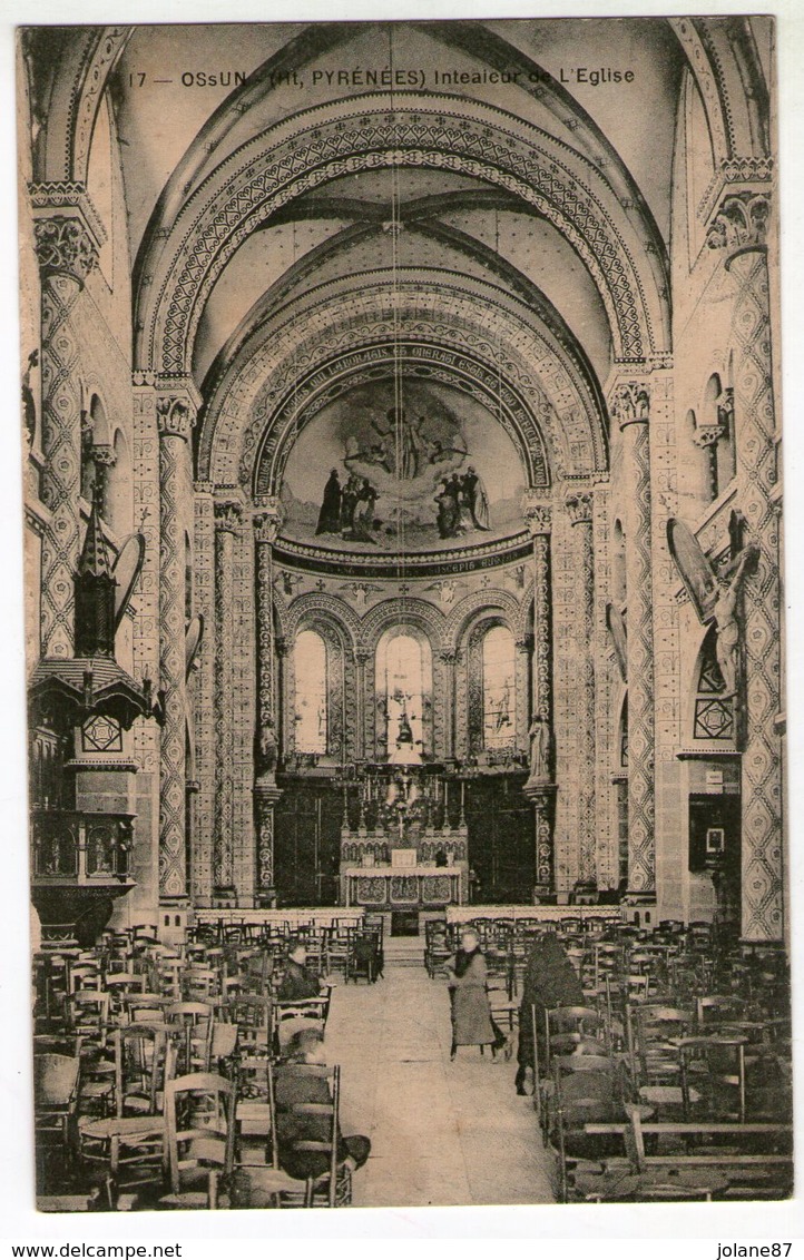 CPA  65     OSSUN   1907      INTERIEUR DE L EGLISE - Ossun