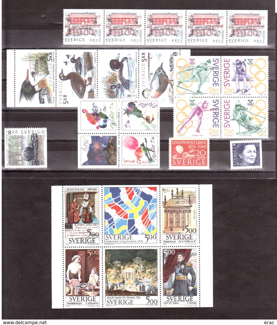 Suède - Lot De Timbres Neufs ** - Cote +/- 50 - Collections