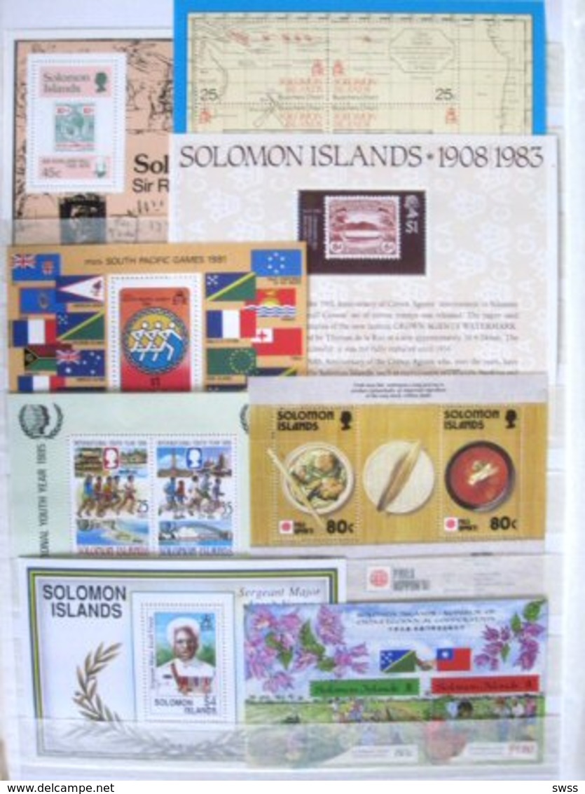 SOLOMON ISLANDS, NICE GROUP OF 45 SETS + 15 SS, ALL MNH - Isole Salomone (1978-...)