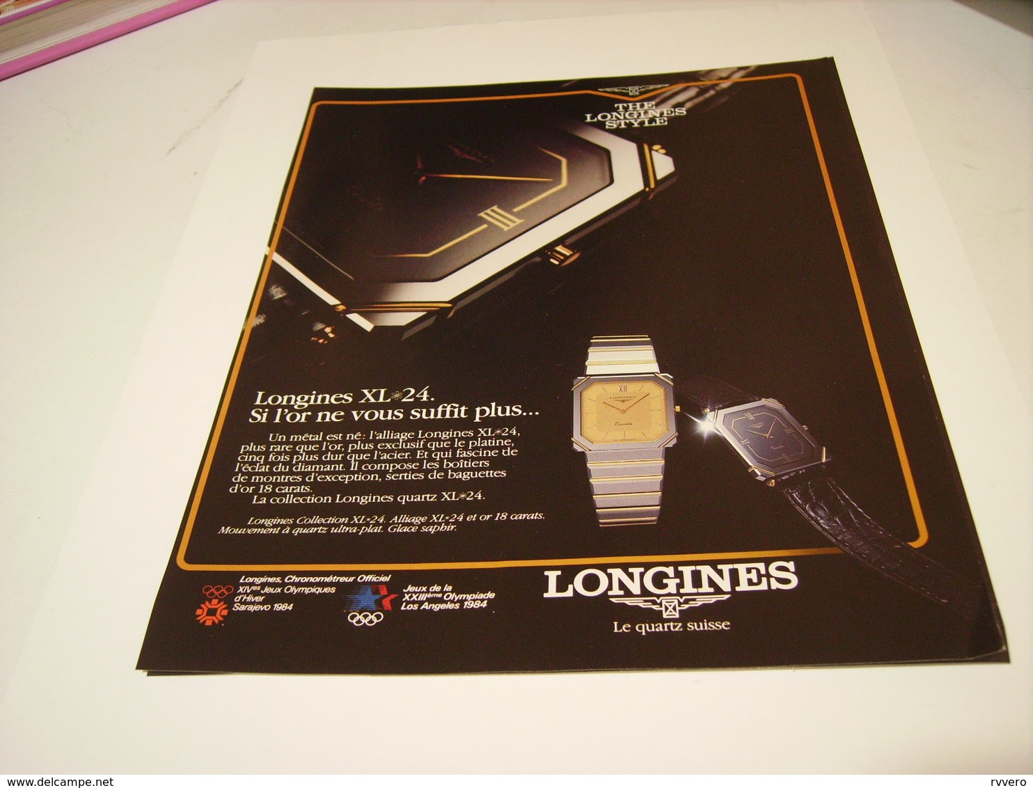 ANCIENNE PUBLICITE MONTRE LONGINES 1983 - Autres & Non Classés