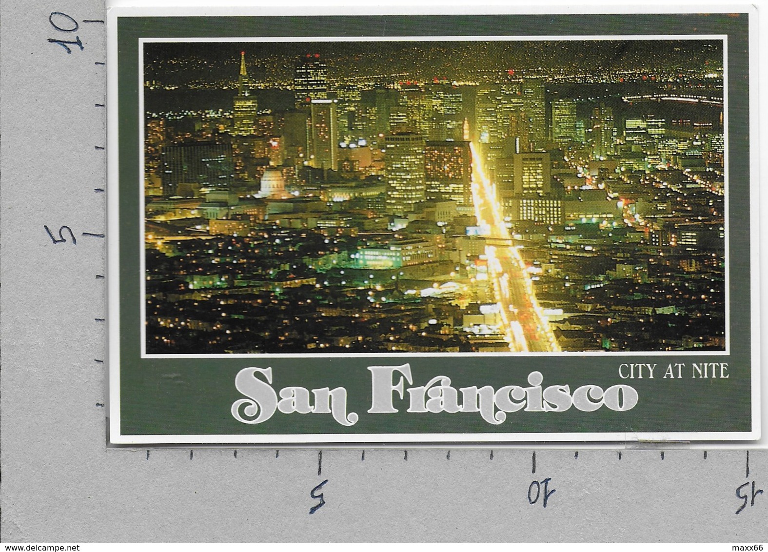 CARTOLINA NV STATI UNITI - SAN FRANCISCO - City At Nite - 10 X 15 - San Francisco