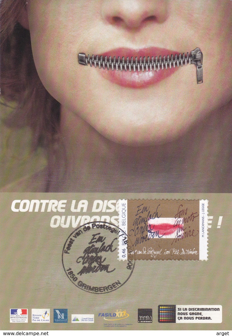 Carte-Maximum BELGIQUE N° Yvert 3483 (SOURIRE) Obl Sp Ill Grimbergen - 2001-2010