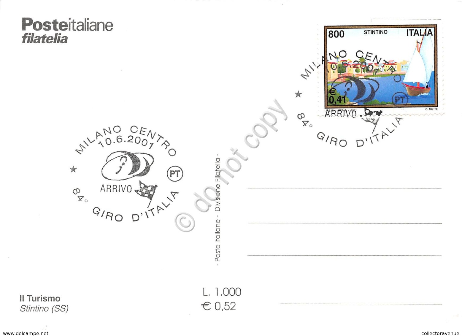 Cartolina Maximum Stintino 2001 - Altri & Non Classificati