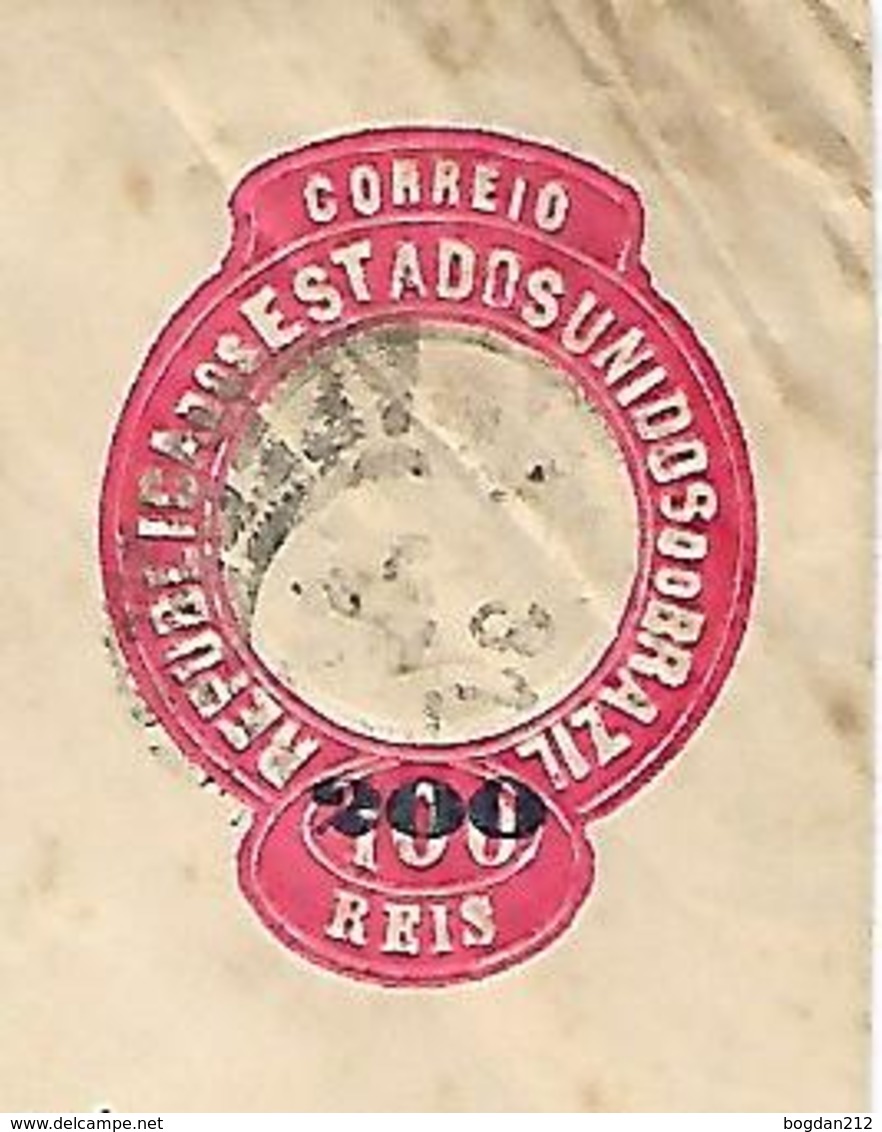 2 Umschlag, 100/200 Und 200 Reis, BRAZIL - Storia Postale