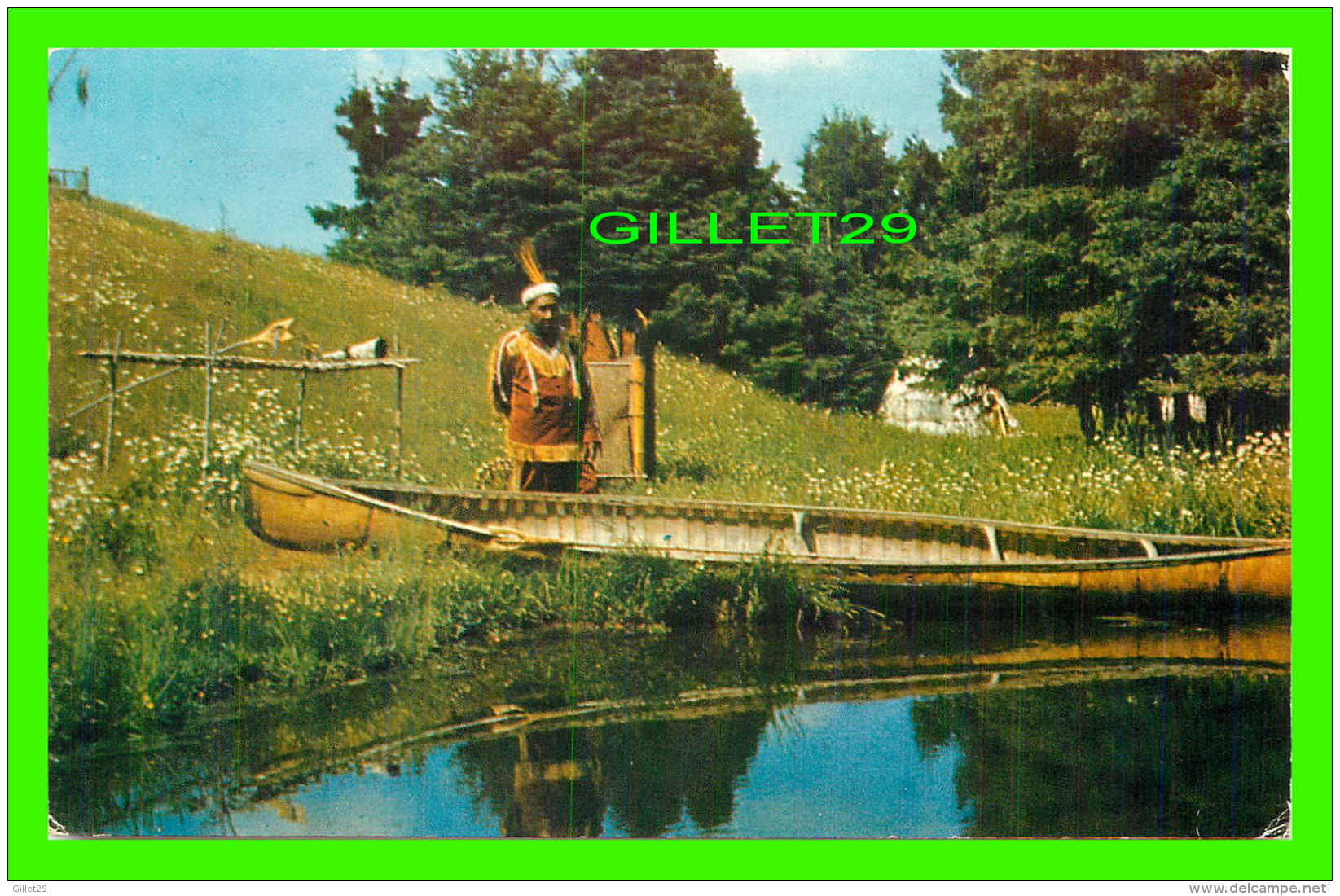 ROCKY POINT, PRINCE EDWARD ISLAND -  CHIEF RED CLIFF, OLD MICMAC BIERCH BARK CANOE - TRAVEL IN 1987 - - Andere & Zonder Classificatie