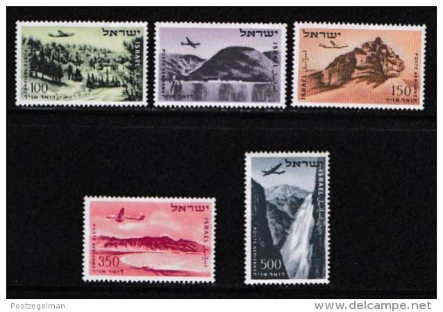 ISRAEL, 1953, Mint Never Hinged Stamp(s), Air 5 Values Only,  SG 76-82a, Scan 17005,  No Tabs - Unused Stamps (with Tabs)