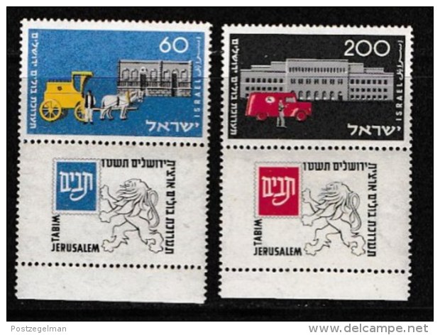 ISRAEL, 1954, Mint Never Hinged Stamp(s), National Stamp  Exhibition,  SG 98-99 Scan 17018,  No Tabs - Unused Stamps (without Tabs)