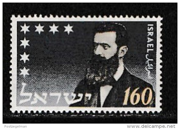 ISRAEL, 1954, Mint Never Hinged Stamp(s), Death Of Herzl,  SG 96, Scan 17014,  No Tabs - Unused Stamps (without Tabs)