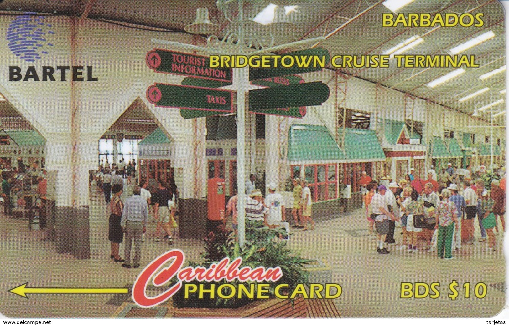 TARJETA DE BARBADOS DE BRIDGETOWN CRUISE TERMINAL ( 16CBDC) - Barbados (Barbuda)