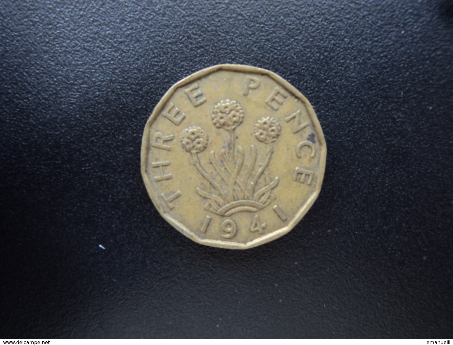 ROYAUME UNI : 3 PENCE  1941    KM 849      TTB - F. 3 Pence