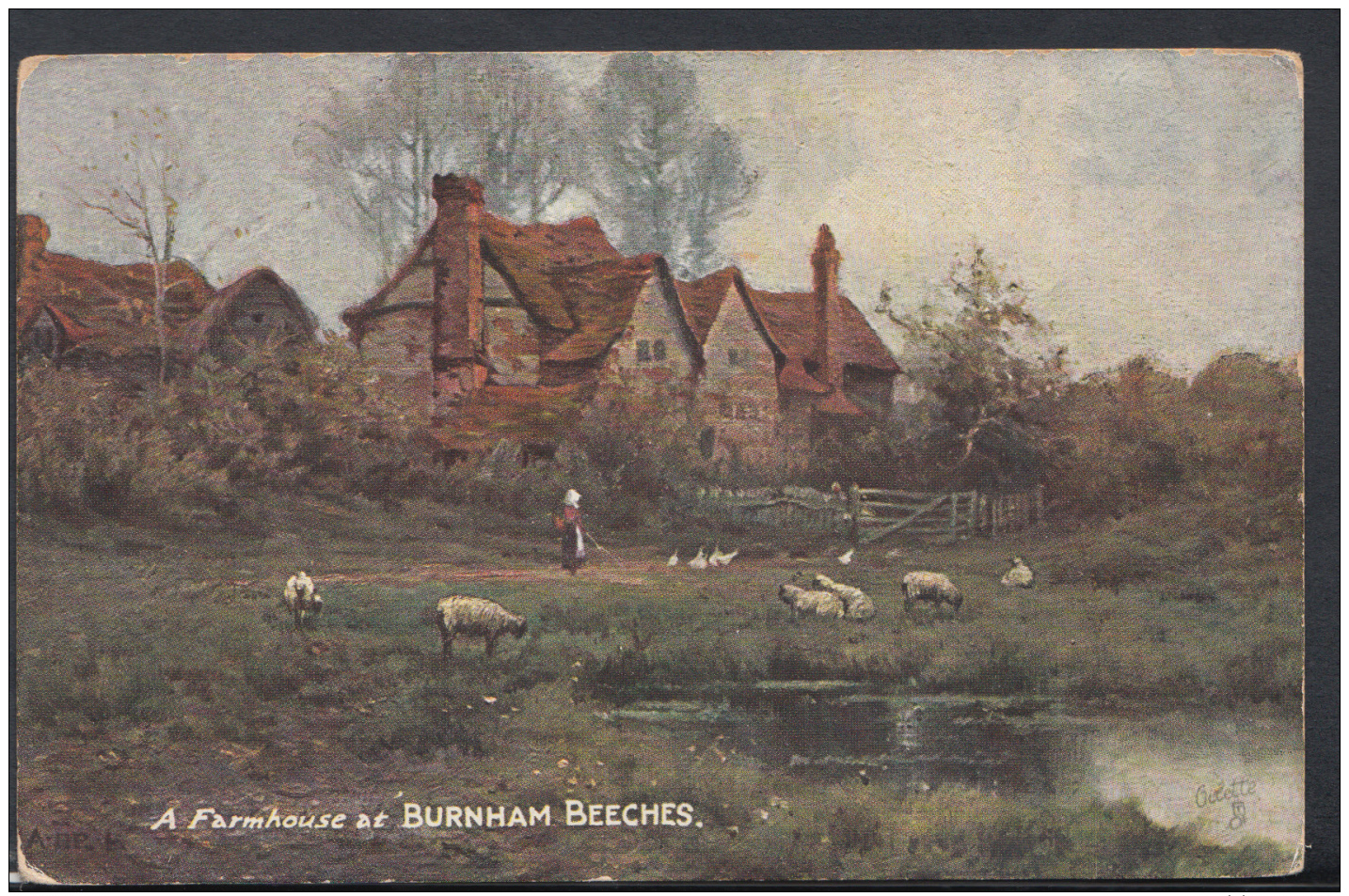 Buckinghamshire Postcard - A Farmhouse At Burnham Beeches   DC1802 - Buckinghamshire