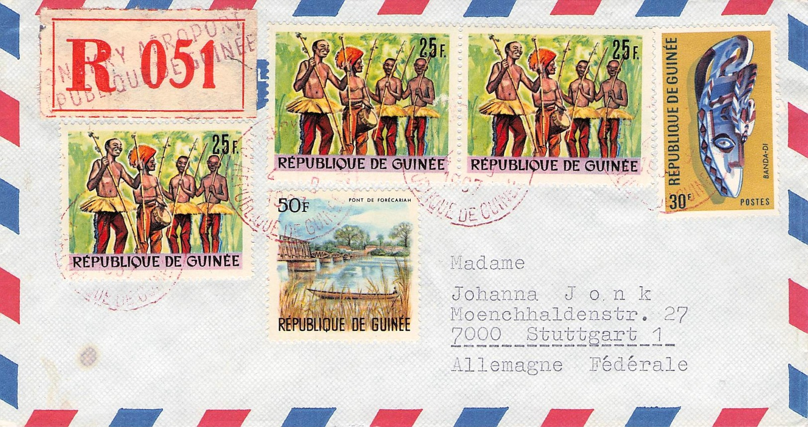 GUINEA - RECO 1987 CONAKRY -> STUTTGART/GERMANY - Guinea (1958-...)
