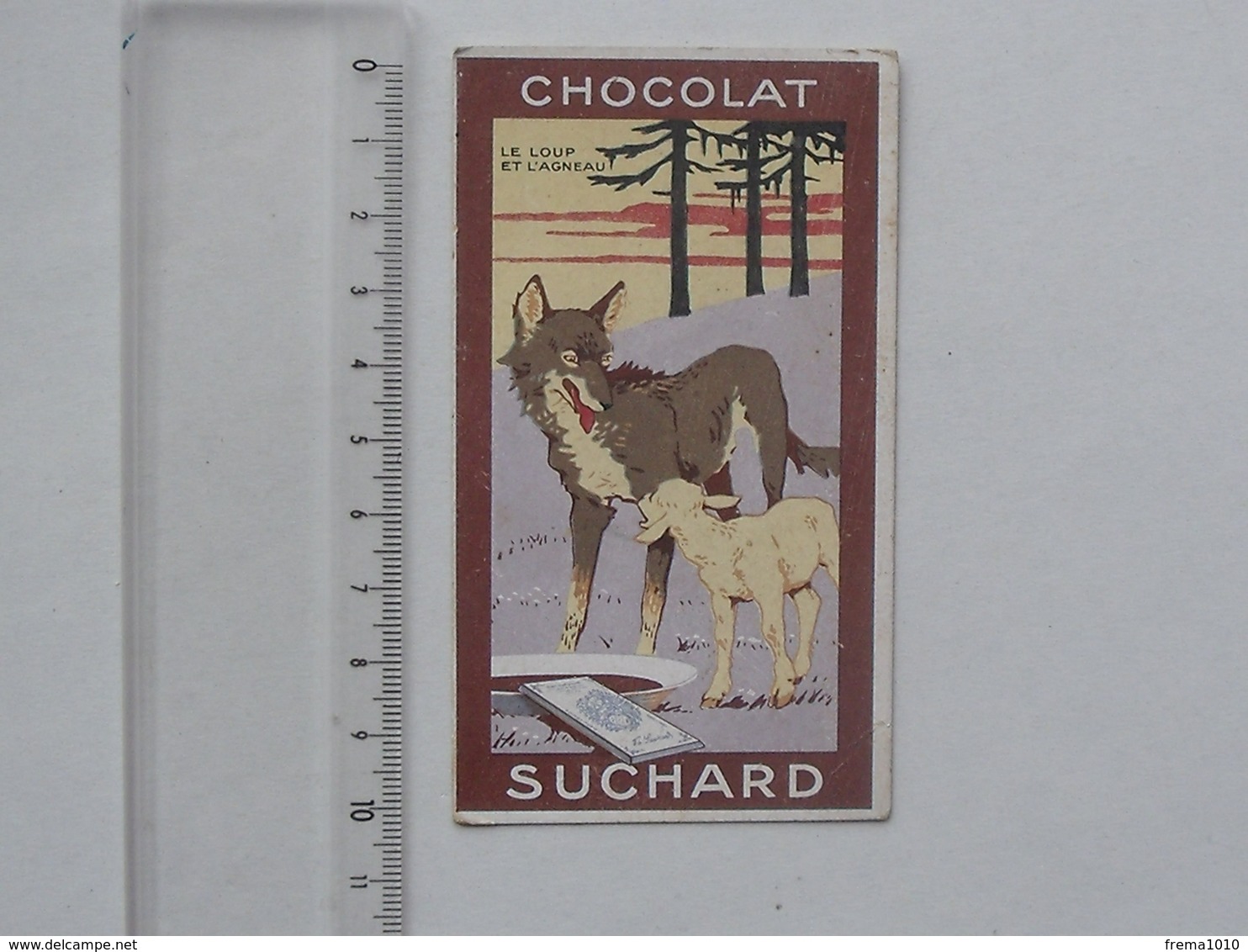 CHROMO Chocolat SUCHARD: LE LOUP ET L'AGNEAU Série 249 (FABLES DE LA FONTAINE) N° 7 - Suchard