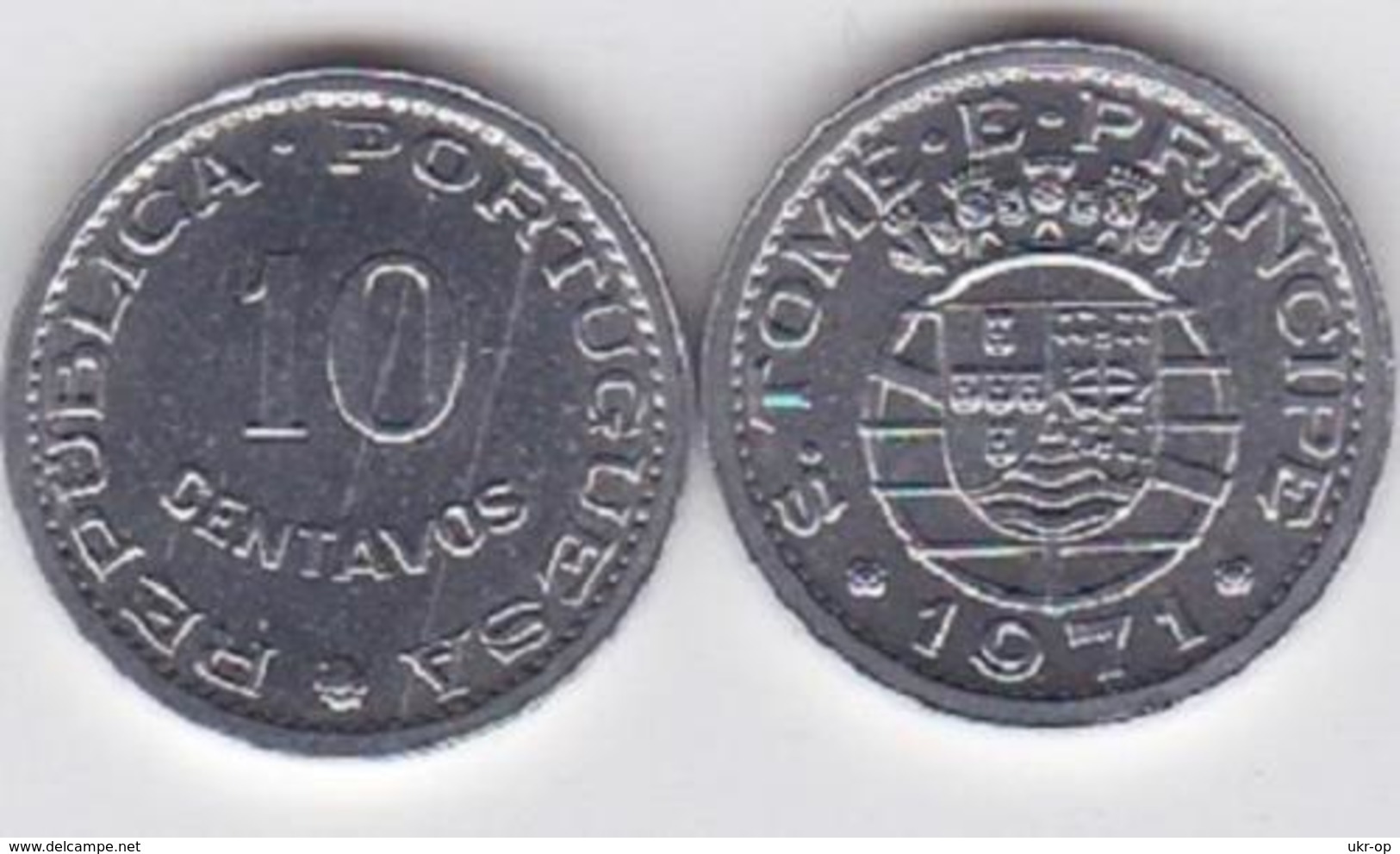 S. Tome E Principe - 10 Centavos 1971 UNC Ukr-OP - Sao Tome En Principe
