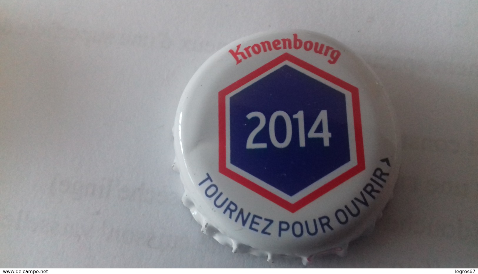 CAPSULE DE BIERE KRONENBOURG 2014 BLEUE - Cerveza