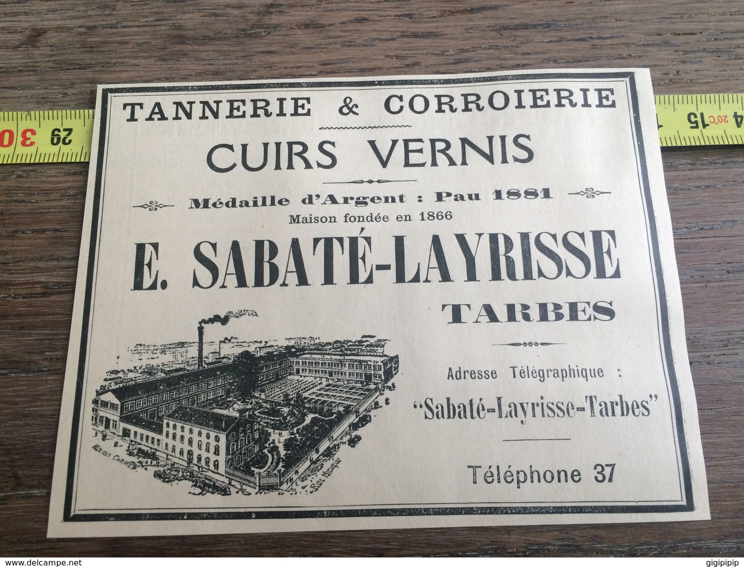 PUBLICITE 30/40 MANUFACTURE DE CUIRS DASTUGUE FRERES TARBES SABATE LAYRISSE - Collections