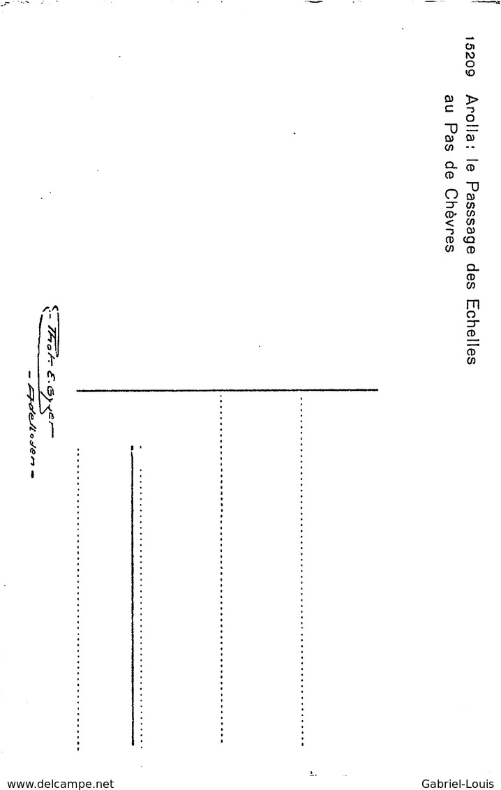 Arolla: Le Passage Des Echelles Au Pas De Chèvres - Non écrite - Other & Unclassified