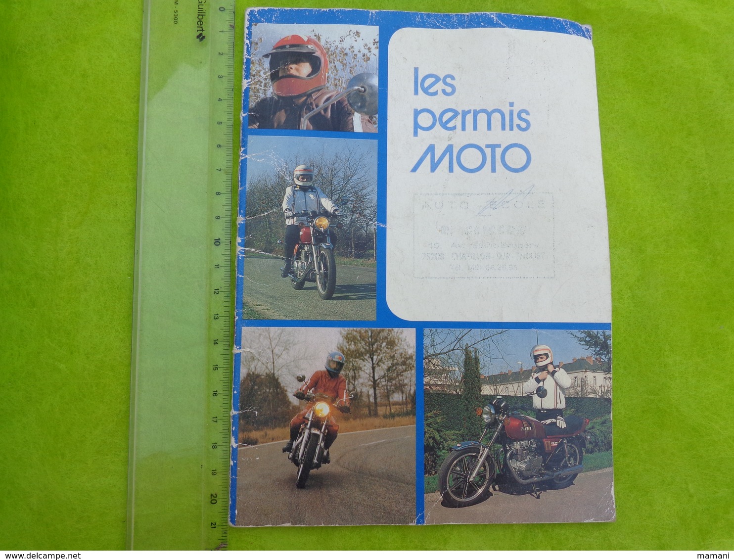 Les Permis Moto Side Car +couverture Seule Auto Ecole Colineau Mansle-voiture Ancienne 403 Sous Reserve - Non Classificati