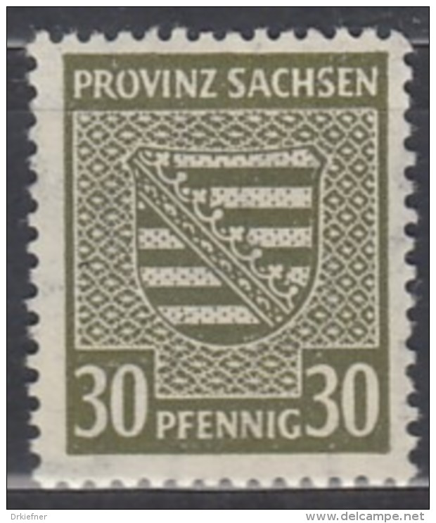 SBZ  Provinz Sachsen 83 X Mit Abart: "O" Von "PROVINZ" Oben Offen, Postfrisch * - Autres & Non Classés