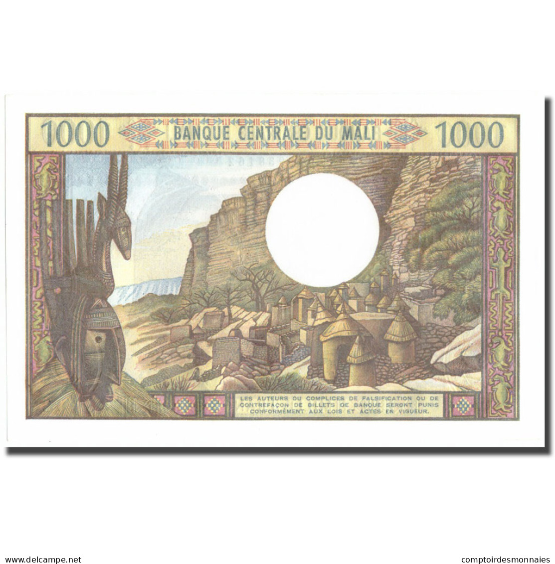 Billet, Mali, 1000 Francs, Undated (1970-1984), KM:13b, NEUF - Mali