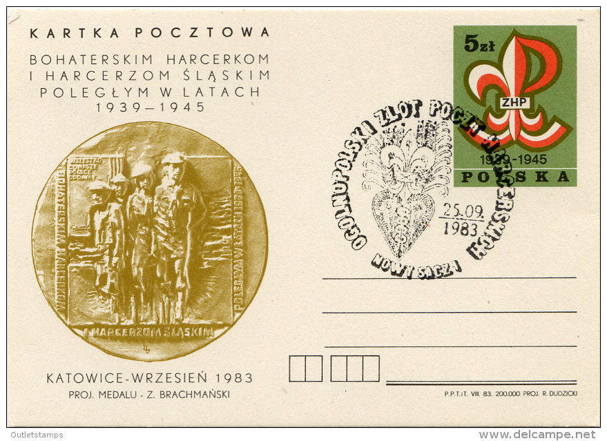 Ref. 265647 * USED *  - POLAND . 1983. EN MEMORIA DE LOS SCOUTS POLACOS CAIDOS DURANTE LA II GUERRA MUNDIAL - Ongebruikt