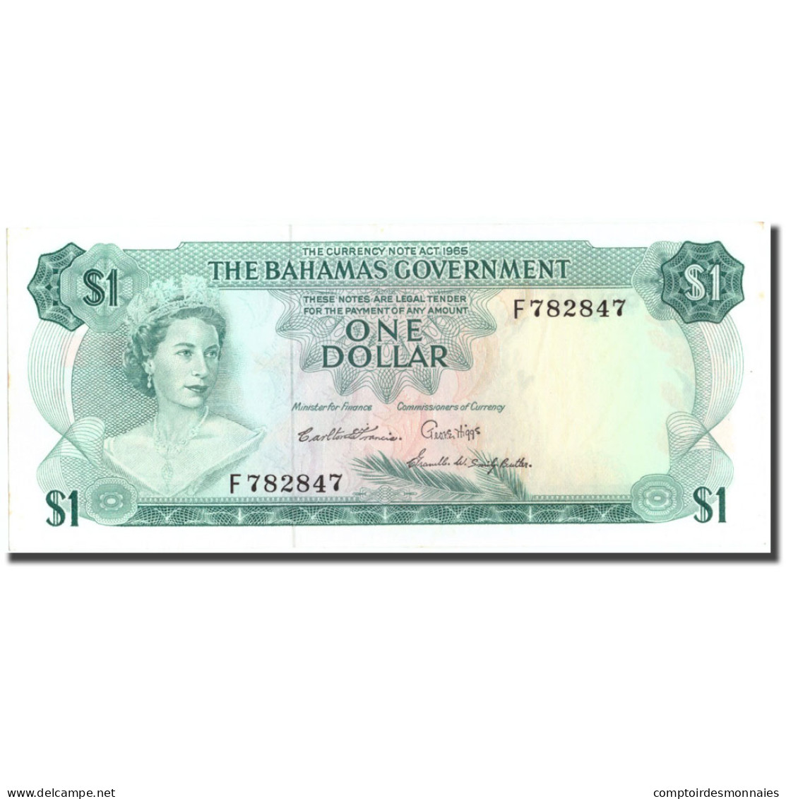 Billet, Bahamas, 1 Dollar, 1965, 1965, KM:18b, SPL - Bahamas