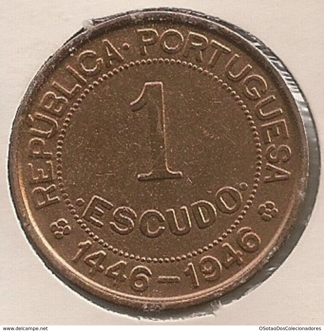 Moeda Guiné Bissau Portugal - Coin Guiné Bissau - 1 Escudo 1946 - MBC + - Guinea Bissau