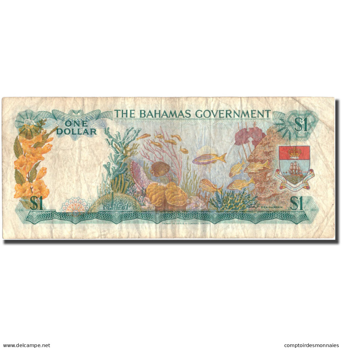 Billet, Bahamas, 1 Dollar, 1965, KM:18b, TB - Bahamas