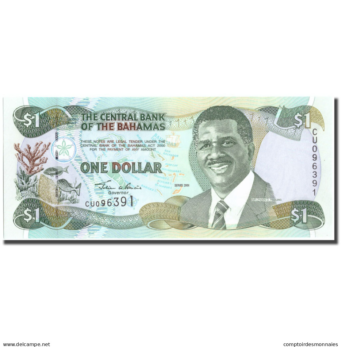 Billet, Bahamas, 1 Dollar, 2001, 2001, NEUF - Bahamas