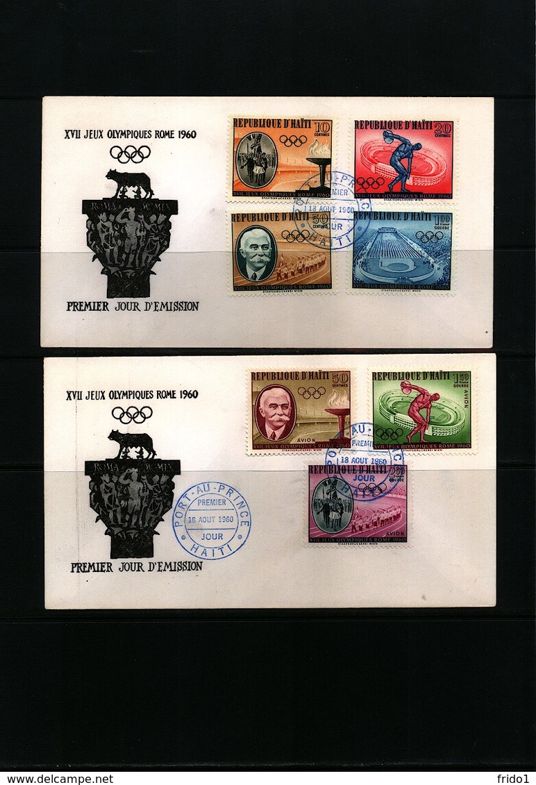 Haiti 1960 Olympic Games Rome FDCs - Summer 1960: Rome