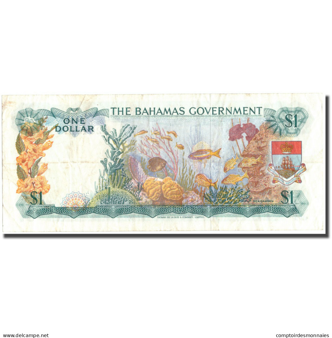 Billet, Bahamas, 1 Dollar, 1965, KM:18a, TTB - Bahamas