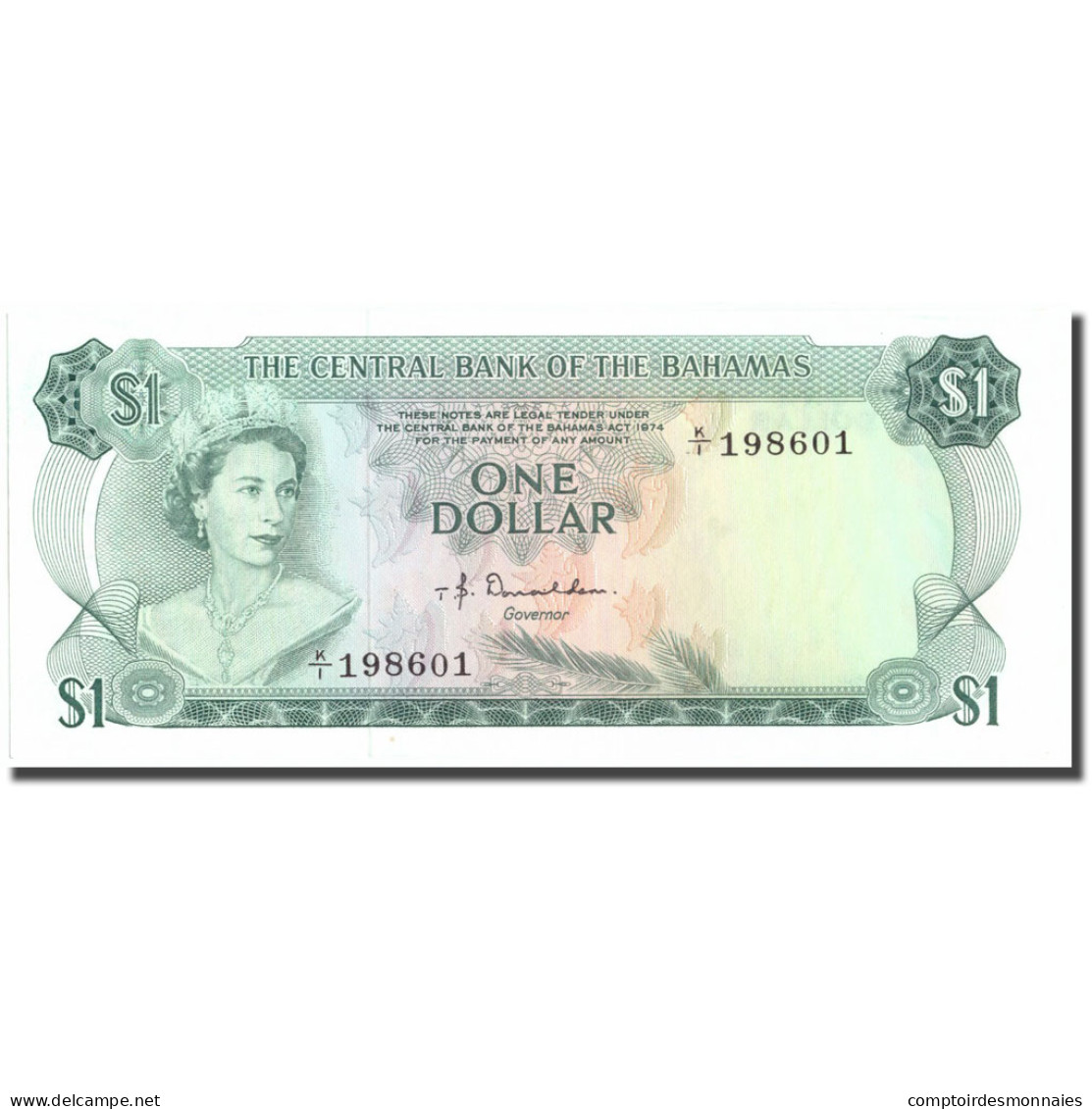 Billet, Bahamas, 1 Dollar, 1974, KM:35a, SPL+ - Bahamas