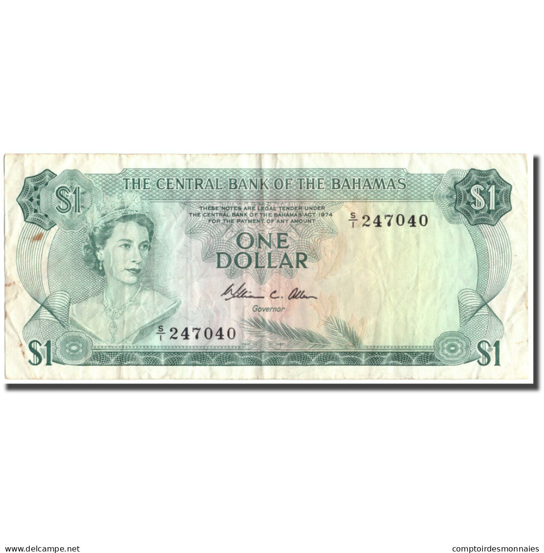 Billet, Bahamas, 1 Dollar, 1974, 1974, KM:35b, TB+ - Bahamas