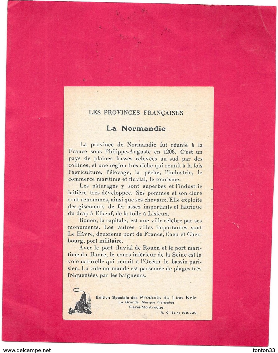 CHROMO Edition Spéciale Des PRODUITS Du LION NOIR - LA NORMANDIE  ROUEN  - BARA** - - Other & Unclassified