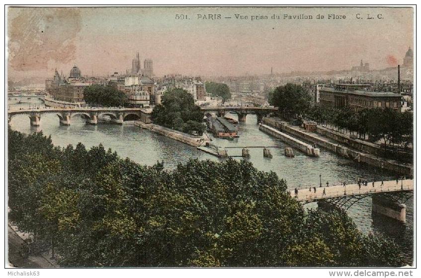 31rf 538 CPA - PARIS - VUE PRISE DU PAVILLON DE FLORE - Panoramic Views
