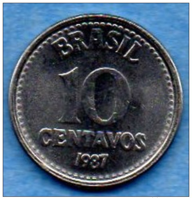 (r65)  BRASIL / BRESIL / BRAZIL  10 CENTAVOS 1987 - Brasil