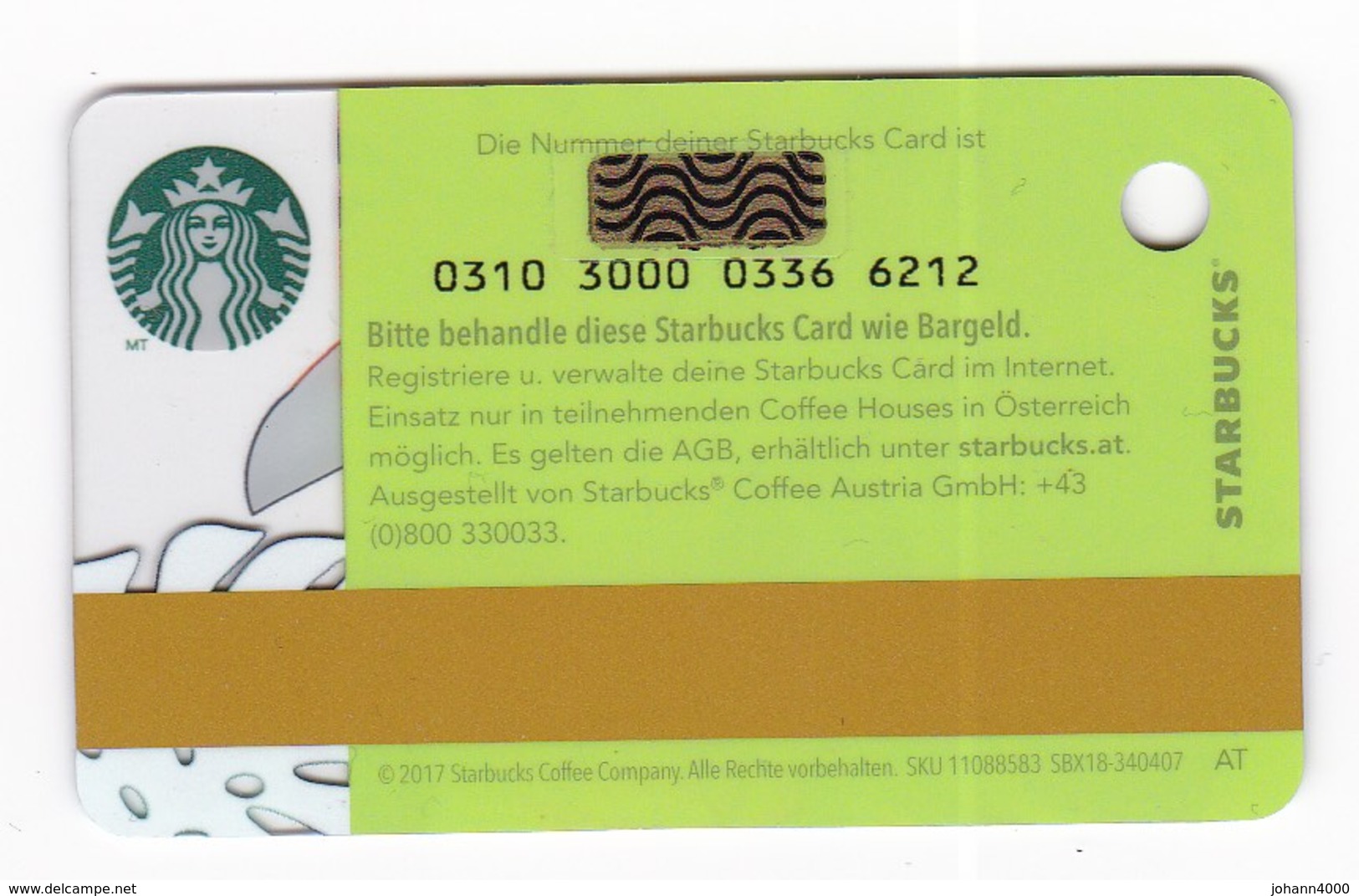 Geschenkkarte Starbucks Card Gift  Kleine Karte - Gift Cards