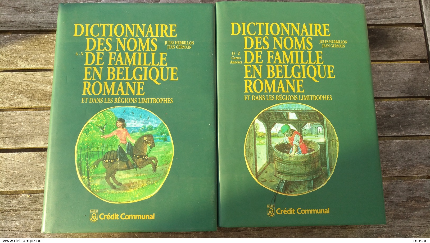 Dictionnaire Des Noms De Famille En Belgique Romane . Jean Germain Et Jules Herbillon. Deux Volumes. Crédit Communal. - Histoire