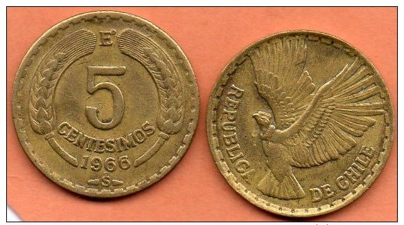 (r65)  CHILI / CHILE  5 CENTESIMOS  1966 - Chile