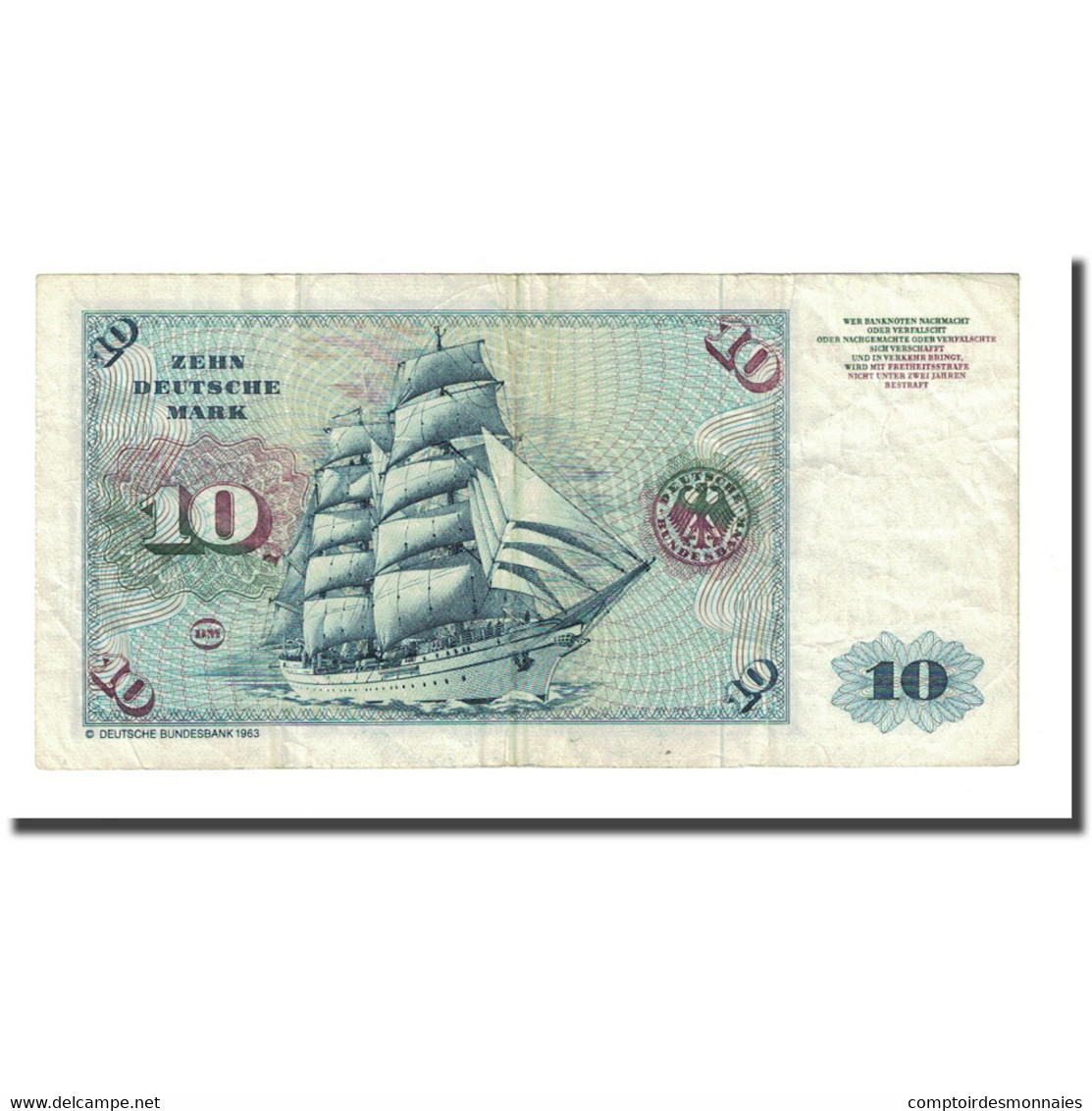 Billet, République Fédérale Allemande, 10 Deutsche Mark, 1980-01-02, KM:31d - 10 DM