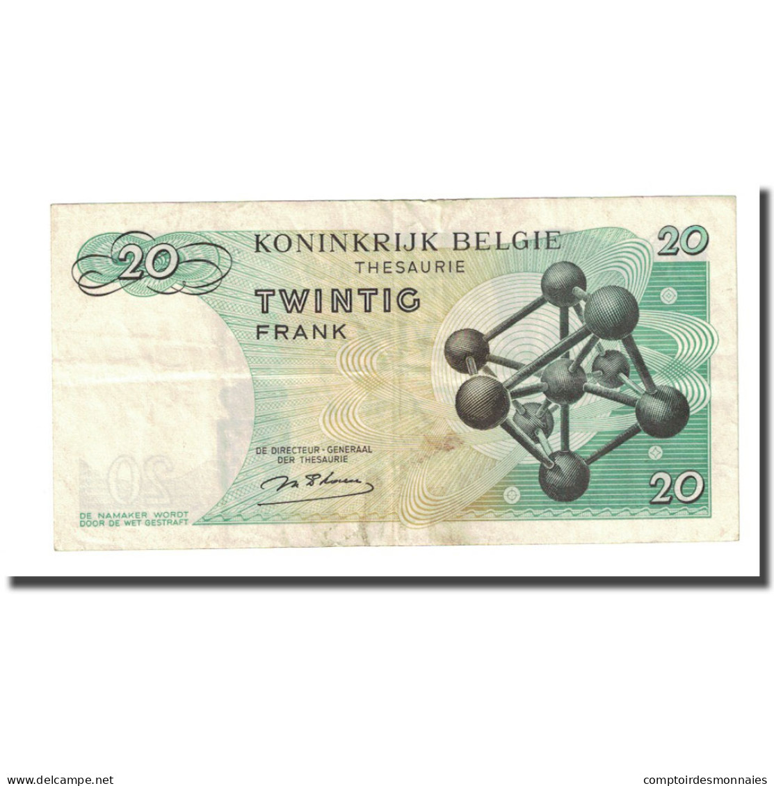 Billet, Belgique, 20 Francs, 1964-06-15, KM:138, TTB - 20 Francos